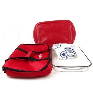 NWT Anchor Hocking Essentials Red 4 Piece Bake 'N Take